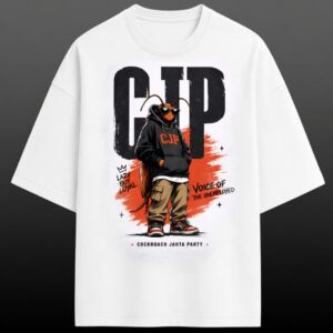 CJP Cockroach Janta Party Graphic Oversized T-Shirt